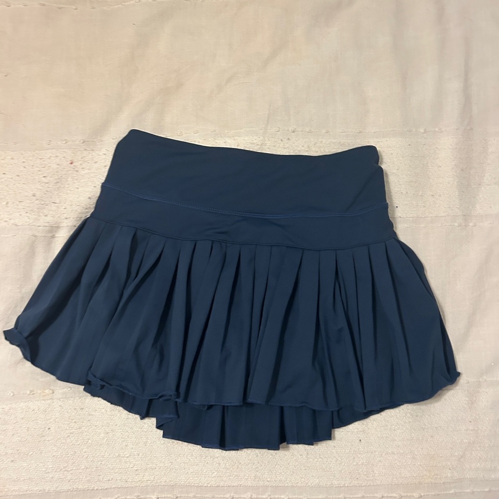 COPY - Navy goldhinge Pleated Skirt